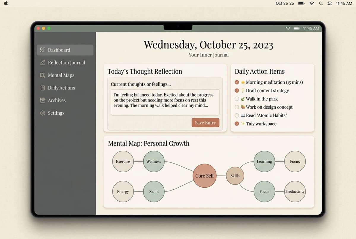 MyMessMap Interface Dashboard Mockup